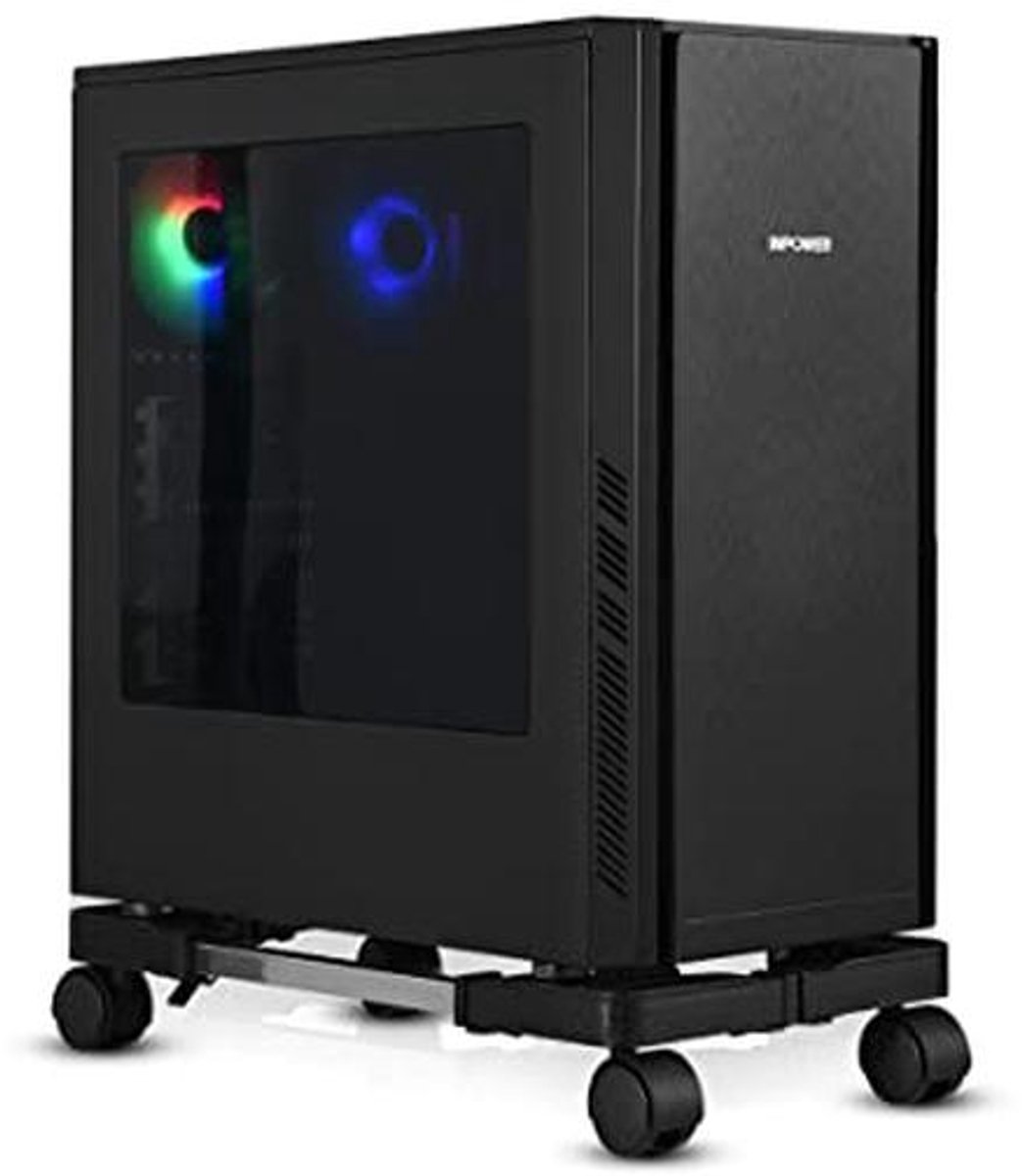 Verstelbare CPU-standaard voor desktop computers met wielen