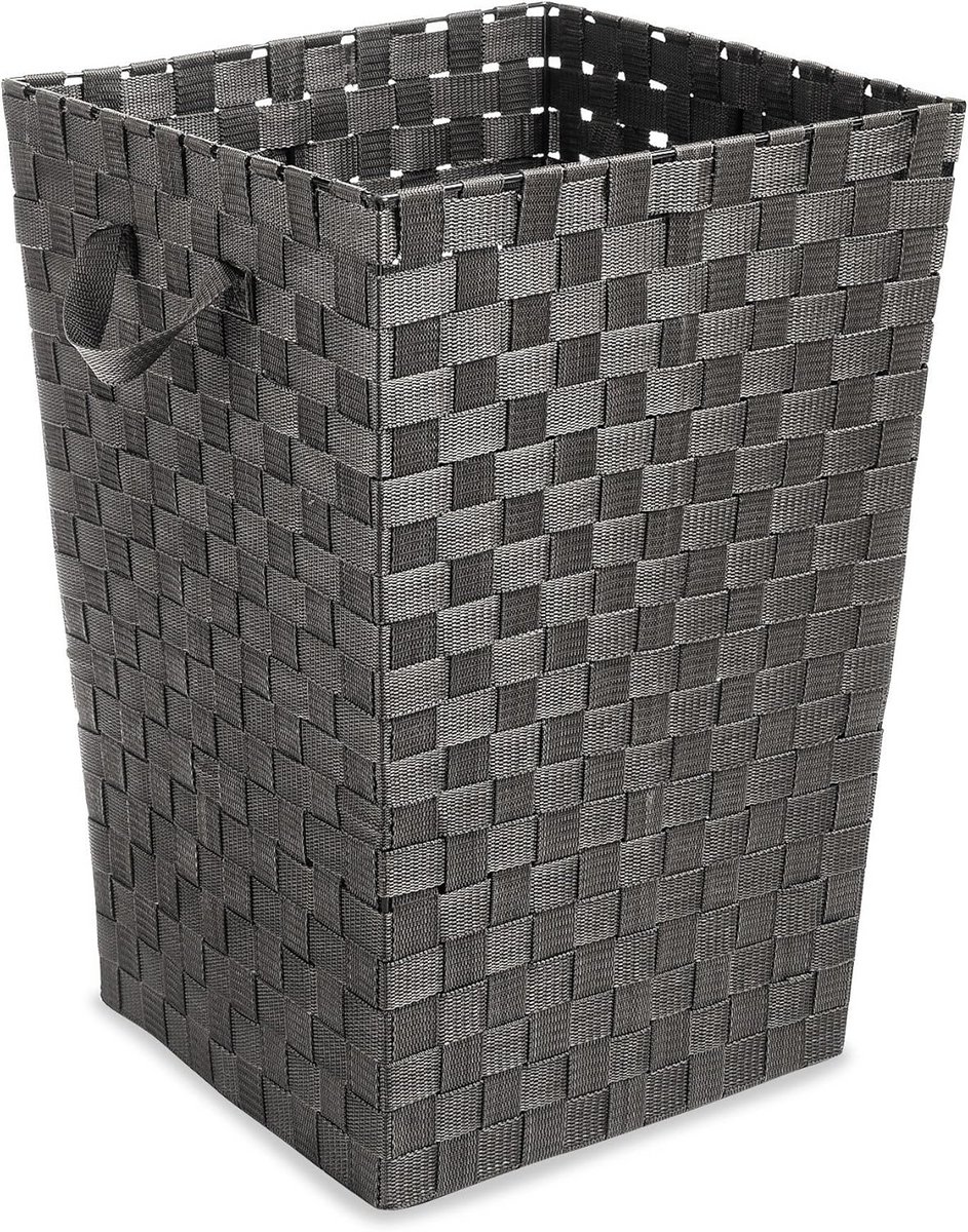 Woven Hamper met Handvatten - Grijs