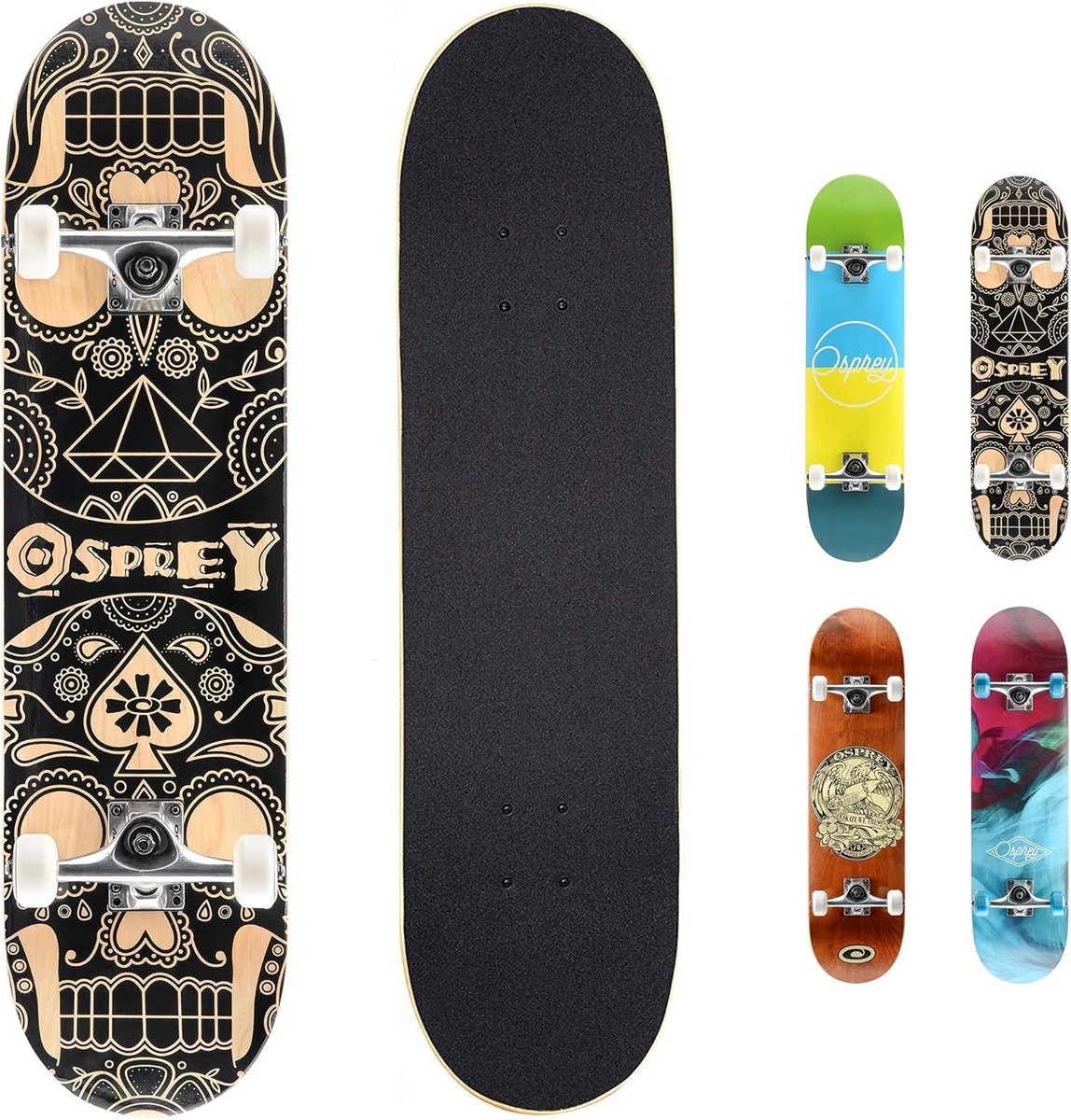 Beginner Double Kick Trick Skateboard 31″ x 8 Rood