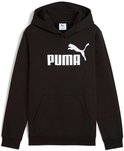 Zwarte hoodie met PUMA-logo in het wit op de voorkant.