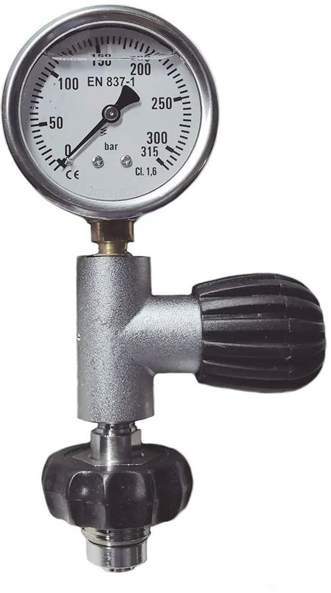 Metalsub Tek Glycerin Din 200/300 Oppervlaktedrukmeter Zwart,Zilver