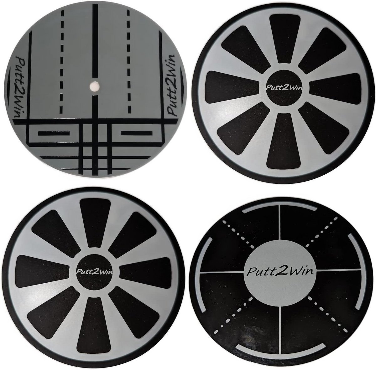 Golf Putting Spiegel Set met 3 Doelen voor Precisie Oefening