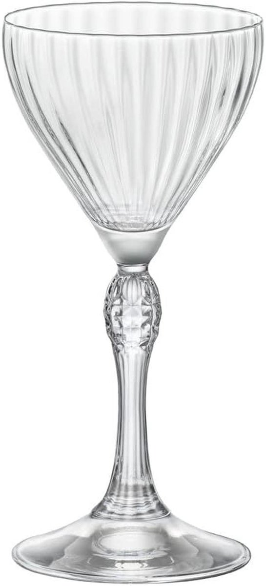 Nick&Nora Set van 6 Glazen 14cl - Perfect voor Cocktails en Drankjes