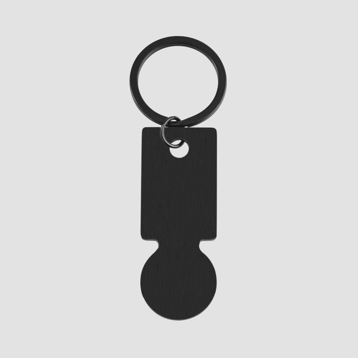 AKZENT Akzent Unisex Sleutelhanger Eddi sleutelhanger van roestvrij staal inclusief winkelchip,