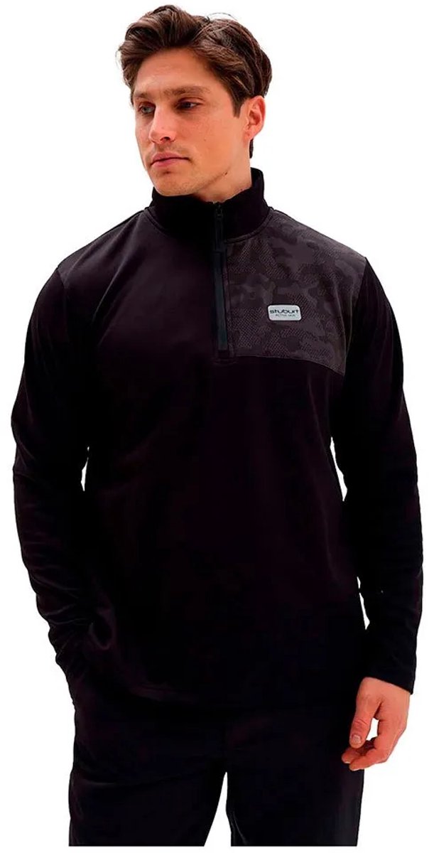 Stuburt Active Tech Half Rits Trui Zwart M Man