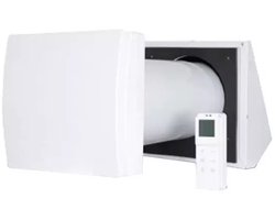 Decentrale WTW HRU wall Ø150 met afstandsbediening - 60 m³/h - HRU-WALL-RC-150-60-PEG