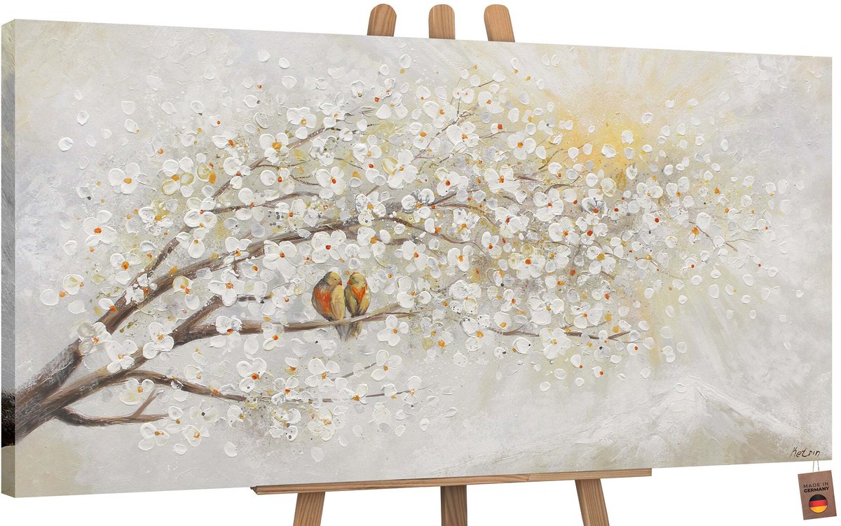 YS Schilderij Canvas schilderij groot handgeschilderd dageraad zonsopgang natuur Ð YS-Art Gallery Ð Luxe wanddecoratie voor woonkamer Ð Modern schilderij voor slaapkamer en kantoor Without Floater Frame 160x80