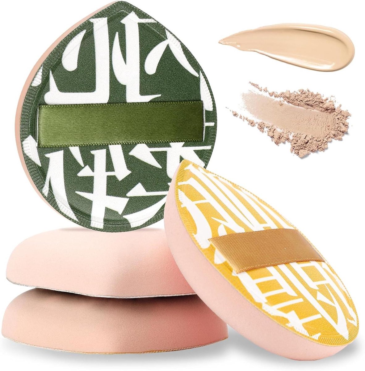 Make-up Spons voor Foundation en Poeder - Blender voor Vloeibare Make-up - Set van 4 Stuks