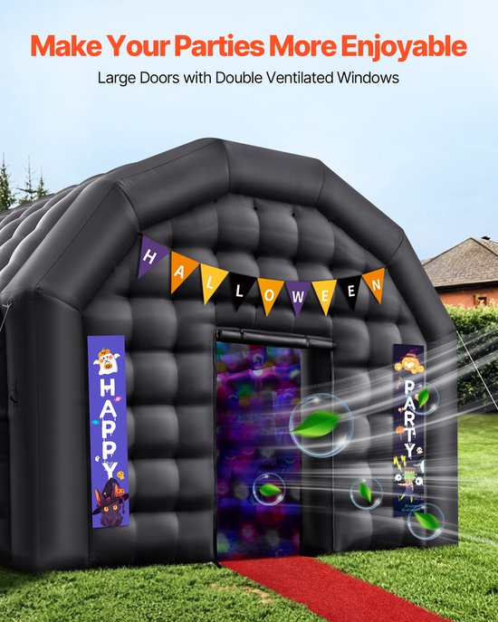VEVOR Opblaasbare Feesttent 5x4x3,8m Disco Nachtclub Kubustent 680w Blower van Vevor — afbeelding 3
