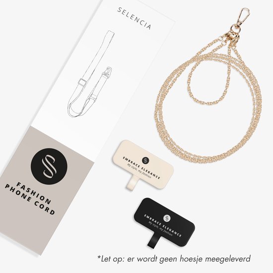 Selencia Chaîne cordon téléphonique universelle - Chaîne téléphone universelle - Or