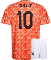 EK 88 Voetbaltenue Gullit - Nederlands Elftal - Oranje Shirt - Voetbal Tenue Kinderen - Shirt en Broekje - Jongens en Meisjes - Volwassenen - Heren en Dames - Maat S