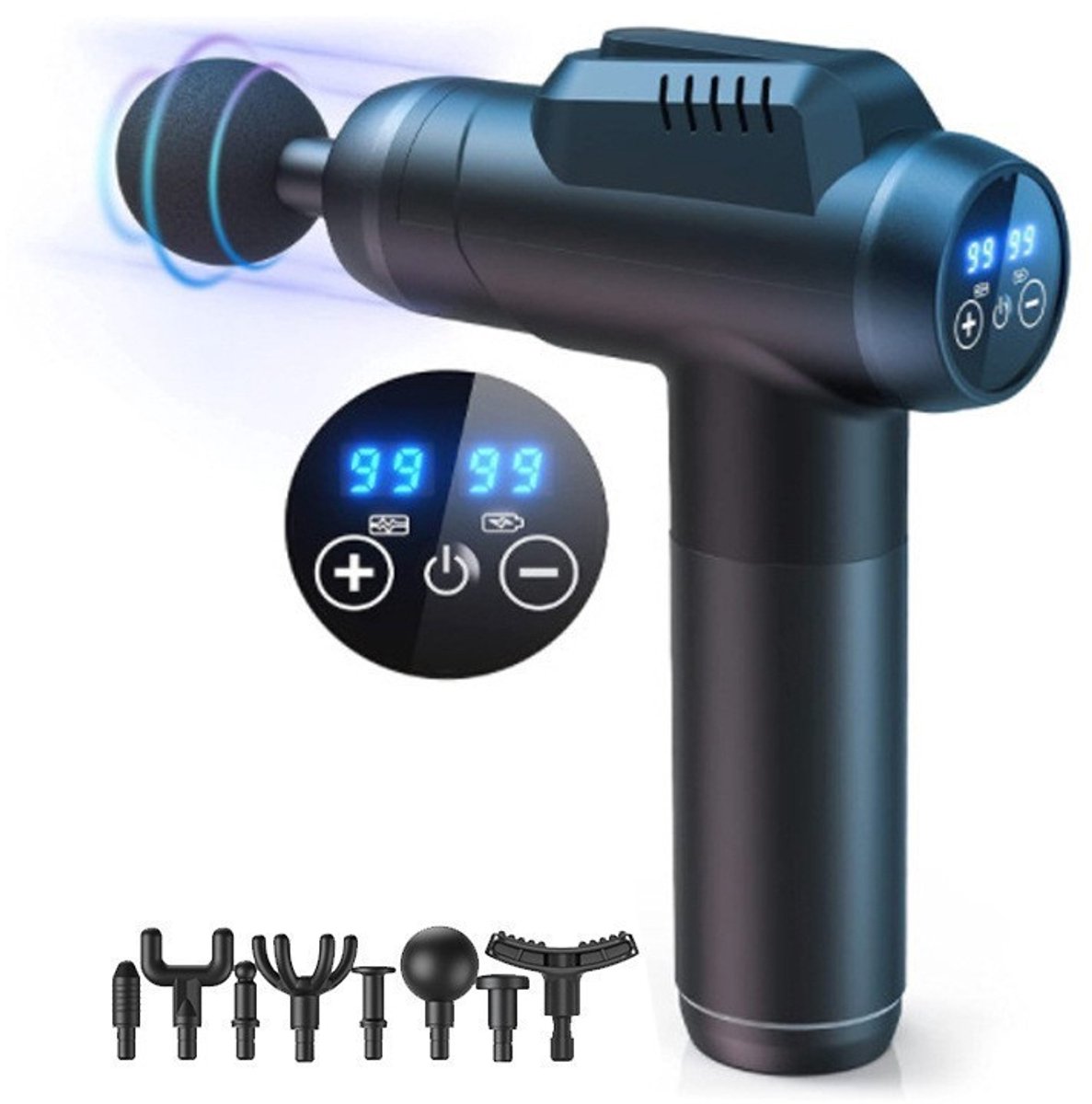 Massager Massage Gun met 99 Snelheden en 6 Massagekoppen