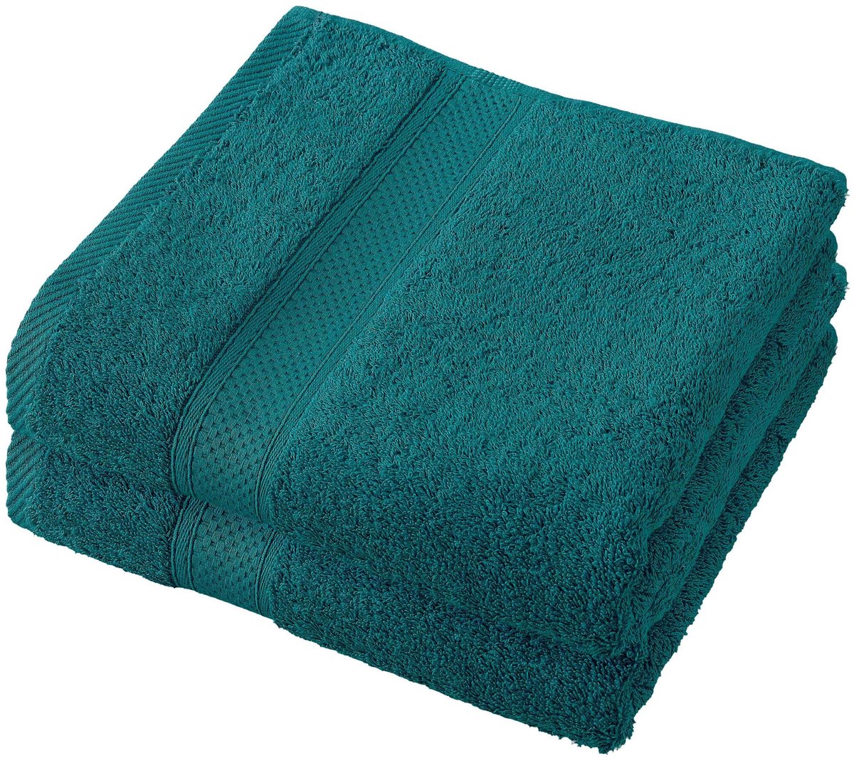 De Witte Lietaer Handdoek Stephanie Lake Green - Set 2 stuks - 50 x 100 cm - Groen - Katoen