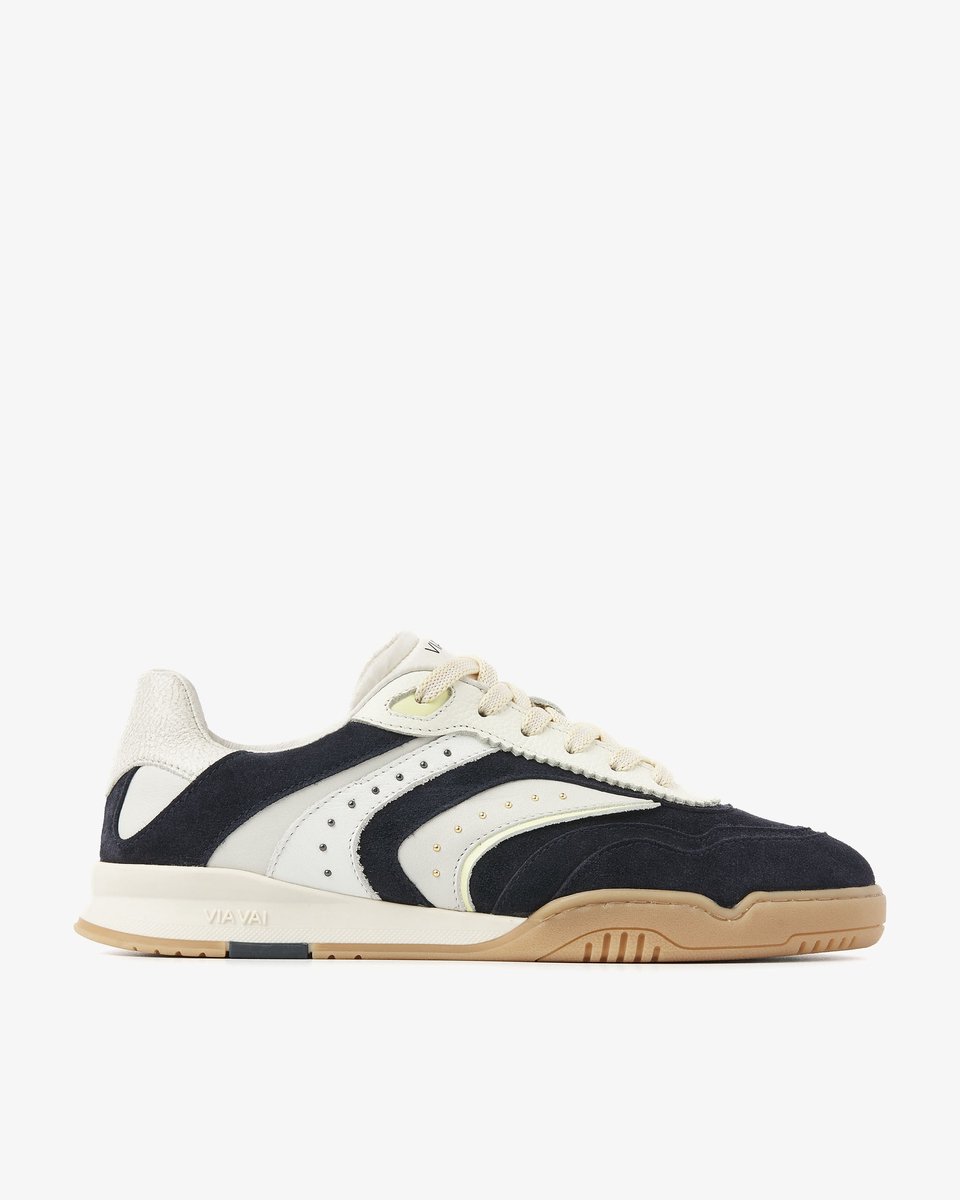 VIA VAI Kris Pax Sneakers dames - Leer,Su�de - Blauw