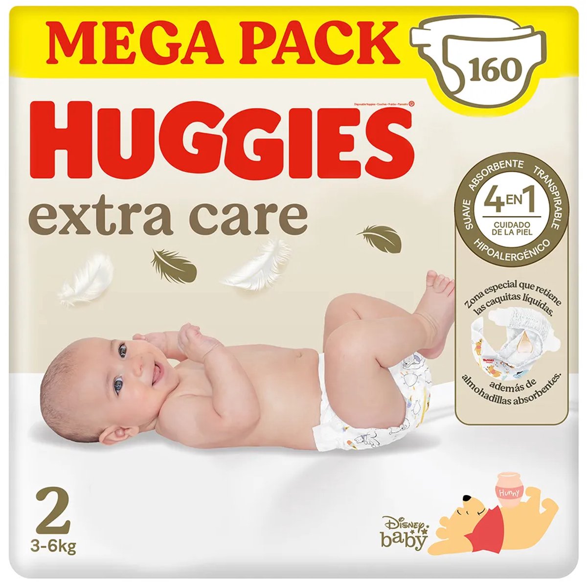 Huggies® Extra Care baby luiers, Maat 2 (3 tot 6 kg), 160 luiers met vochtindicator en Disney designs, Maxi Pack — afbeelding 10