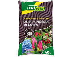 Culvita - Biologische aanplantgrond zuurminnend 40 liter - geschikt voor o.a. Azalea, Hortensia's en Rhododendron