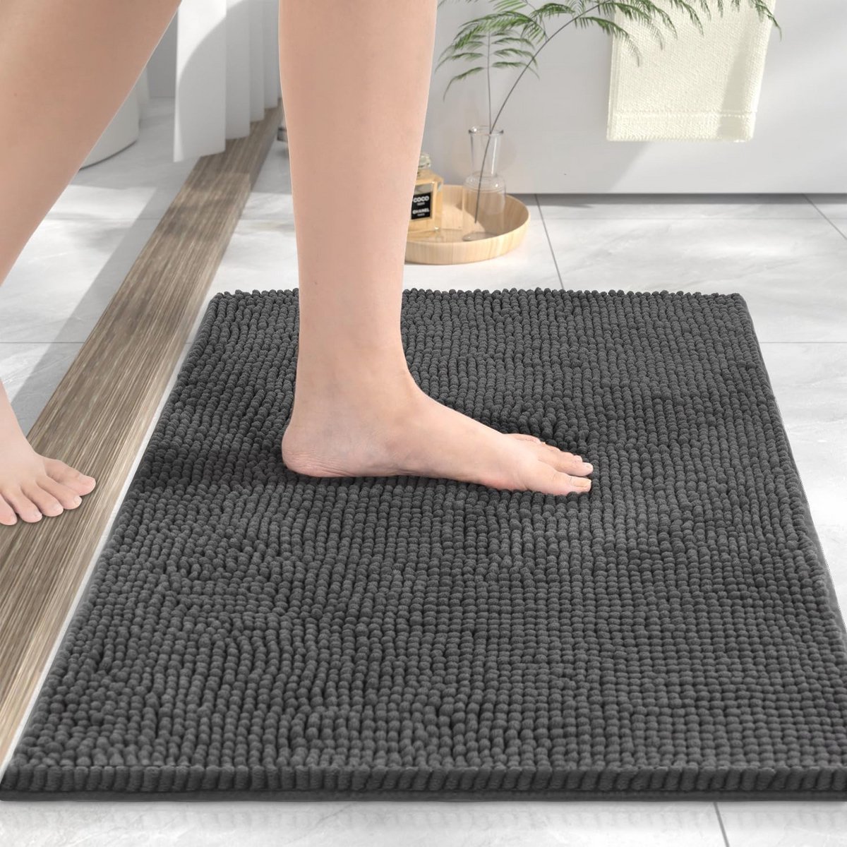 Antislip Badkamertapijt 40 x 60 cm - Zacht, Absorberend en Machinewasbaar - Ideaal voor Do