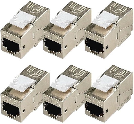 10Gbps RJ45 CAT 6A Keystone Module - Shielded Network Jack for Ethernet ...