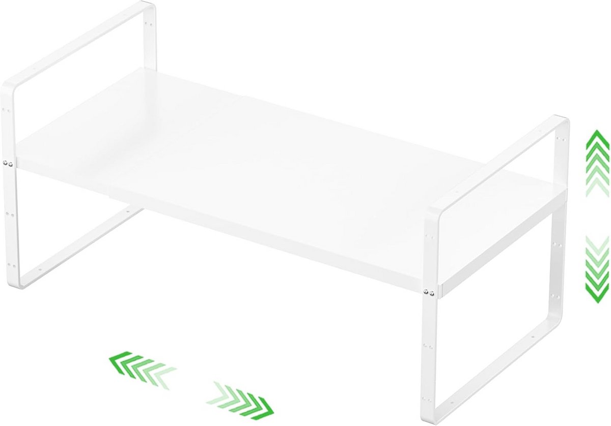 Uitbreidbare Kast Organizer voor Keuken en Badkamer - Stapelbaar Opbergsysteem