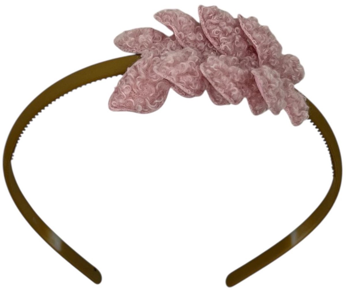 Diadeem met vlinders - khaki diadeem - teddy - oudroze