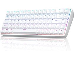 Compact Mechanisch Toetsenbord Draadloos - 68 Toetsen, RGB Verlichting, USB-C/Bluetooth, Clicky Switch