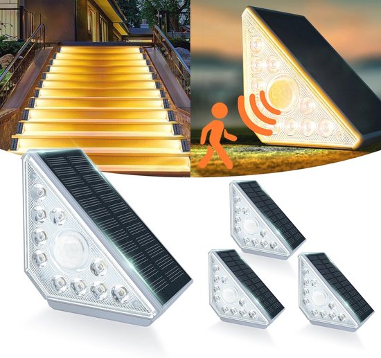 Linkind Solar Lampen 2 In 1 Spot Buiten Met Bewegingsmelder 3000K 6500k 60 Leds Outdoor Tuinspot Continu Licht En Oplaadindicator Ip67 Waterdichte Padverlichting 8m 120 3 Stuks 808114635