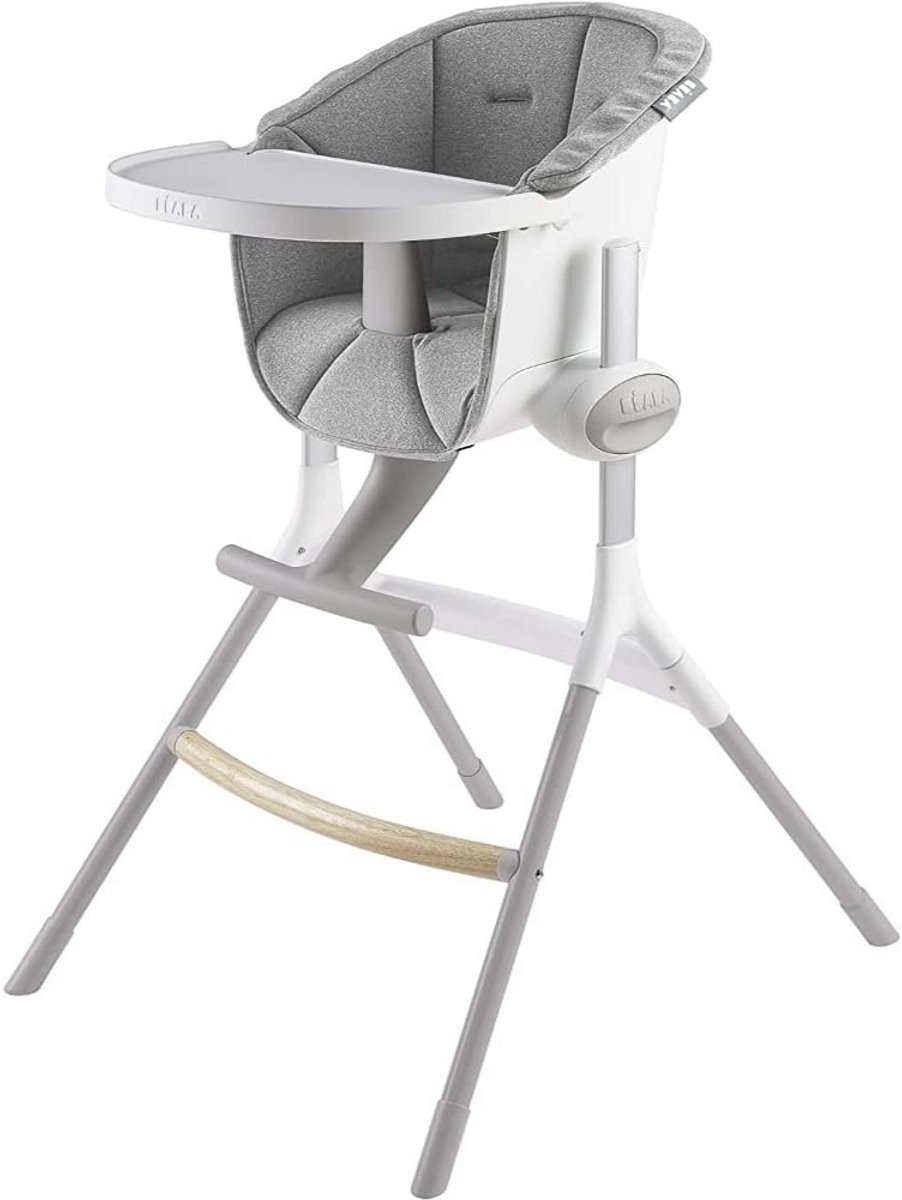 Ergonomische Hoge Stoel Up & Down - Verstelbaar in 6 Hoogtes - Comfortabel en Duurzaam - Kinderstoel Grijs/Wit