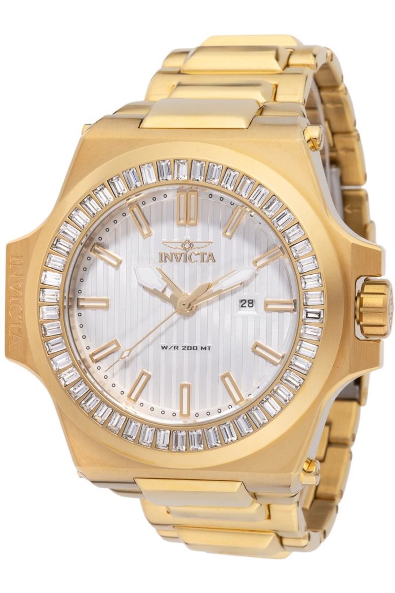 Invicta Akula 49136 Heren Horloge - Waterdicht - Analoog - Quartz Uurwerk - Roestvrij Staal met zilveren Wijzerplaat - 58mm