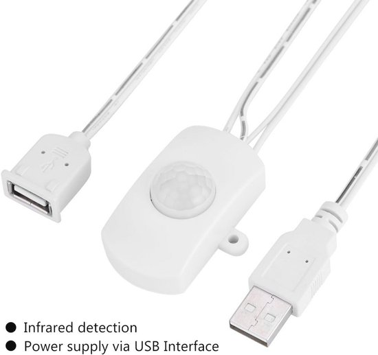 2A DC 5 24V PIR Bewegingssensor Detector Automatische Schakelaar LED Strip USB-interface, Professionele Accessoires (BLACK