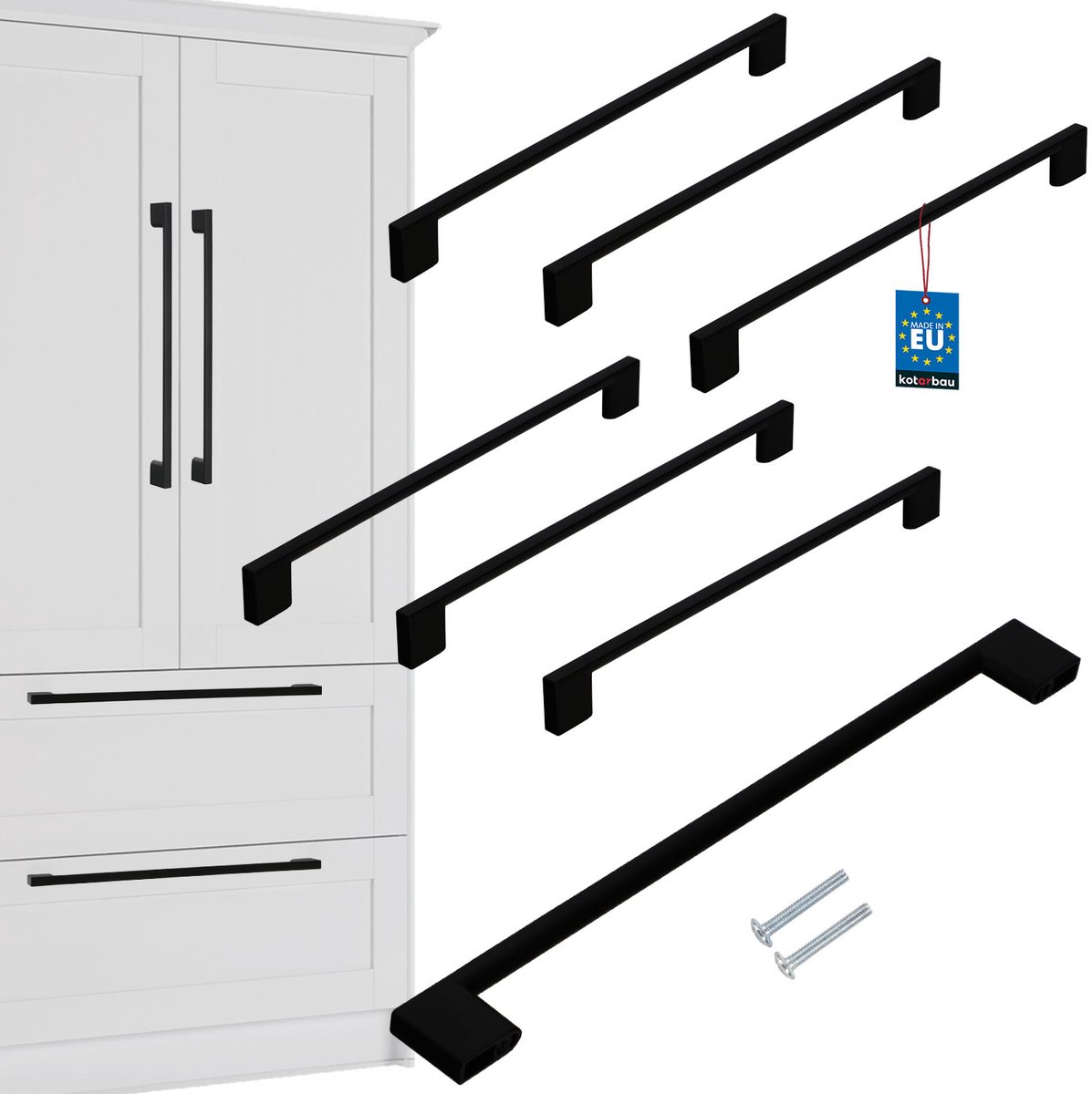 Kotarbau - Meubelgreep - Lang - Zwart Mat - 289 mm
