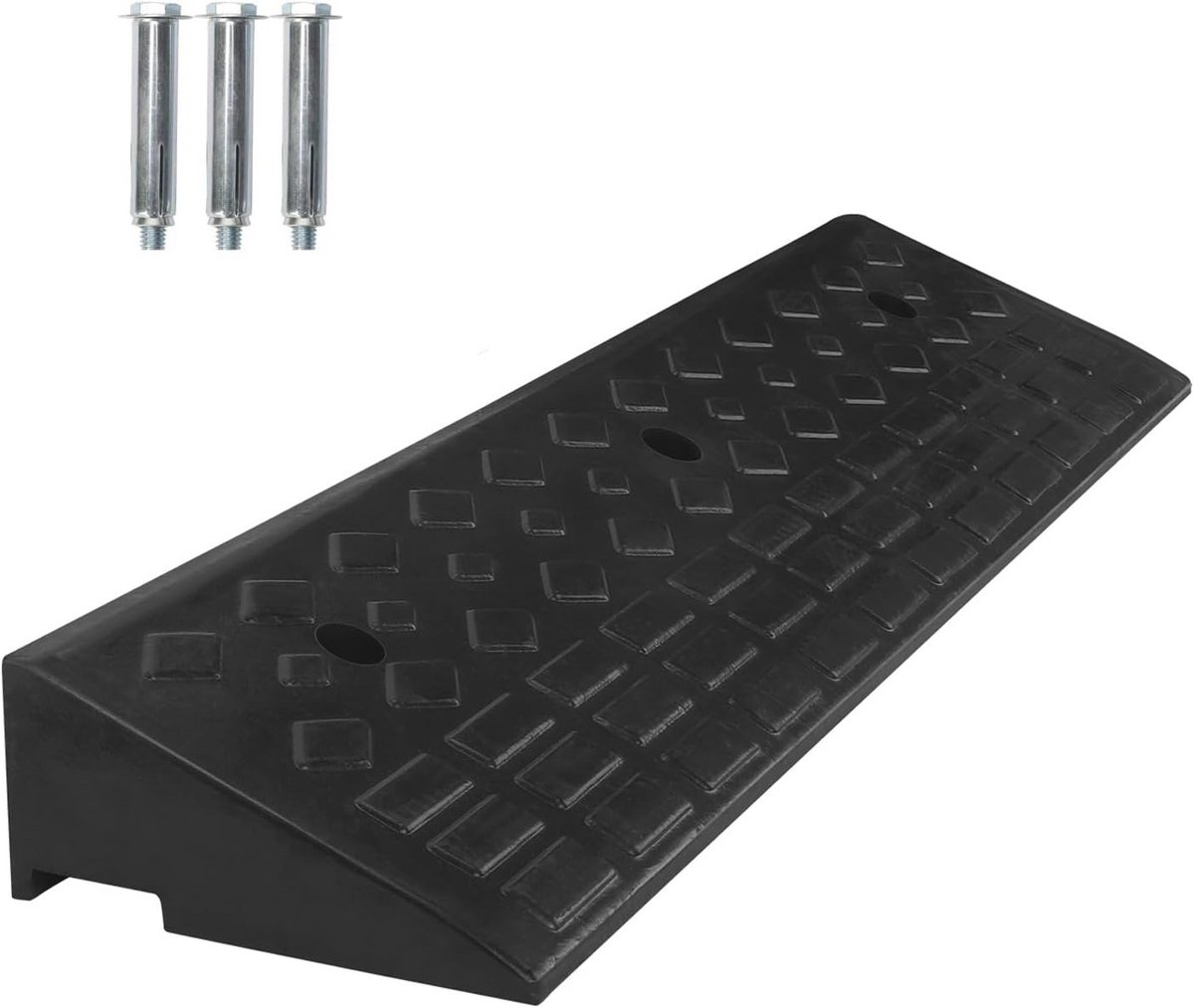 Rubberen Stoeprand Hellingen voor Auto's en Rolstoelen - 10 cm Hoogte, 100 x 25 cm, Antislip en Duurzaam