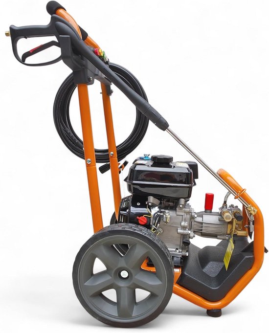 Benzine hogedrukreiniger met 220 bar druk en 540 l/h debiet, ideaal voor terras, auto en tuin — afbeelding 3