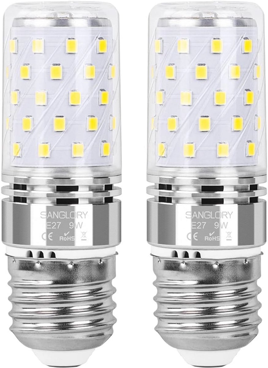 E27 LED Lamp 9W - Vervangt 80W Halogeen - Koud Wit 6000K - 950 Lumen - 2 Stuks