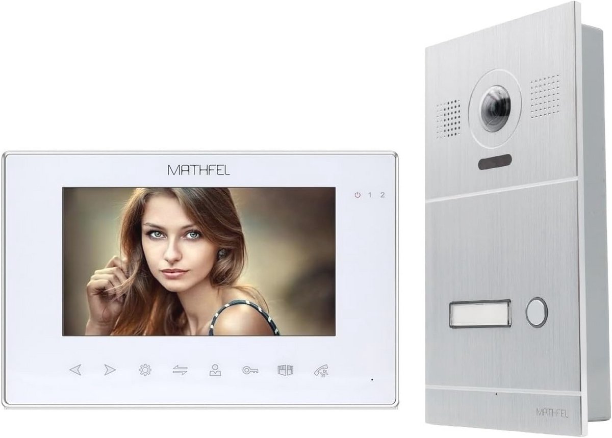 Deurintercom met Fisheye Camera en 7 Inch Monitor - 170 Graden Groothoek