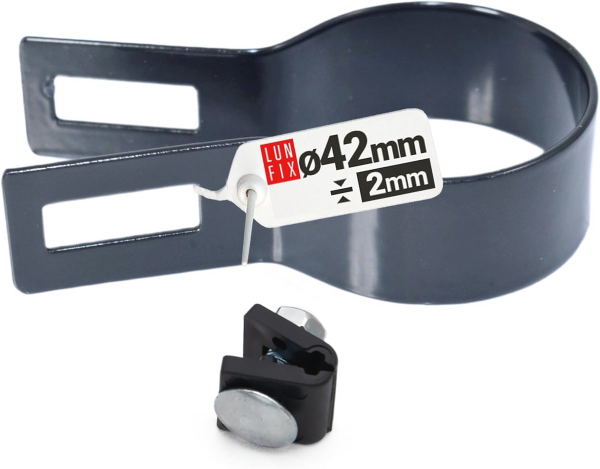 Ronde steunklem 42 mm voor hekwerk en gaashek