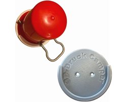 3D-geprinte houder voor gasdop en beschermkap voor campers en caravans