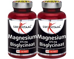 Lucovitaal Magnesium 375mg Bisglycinaat - 2 x 210 tabletten - Voordeelverpakking