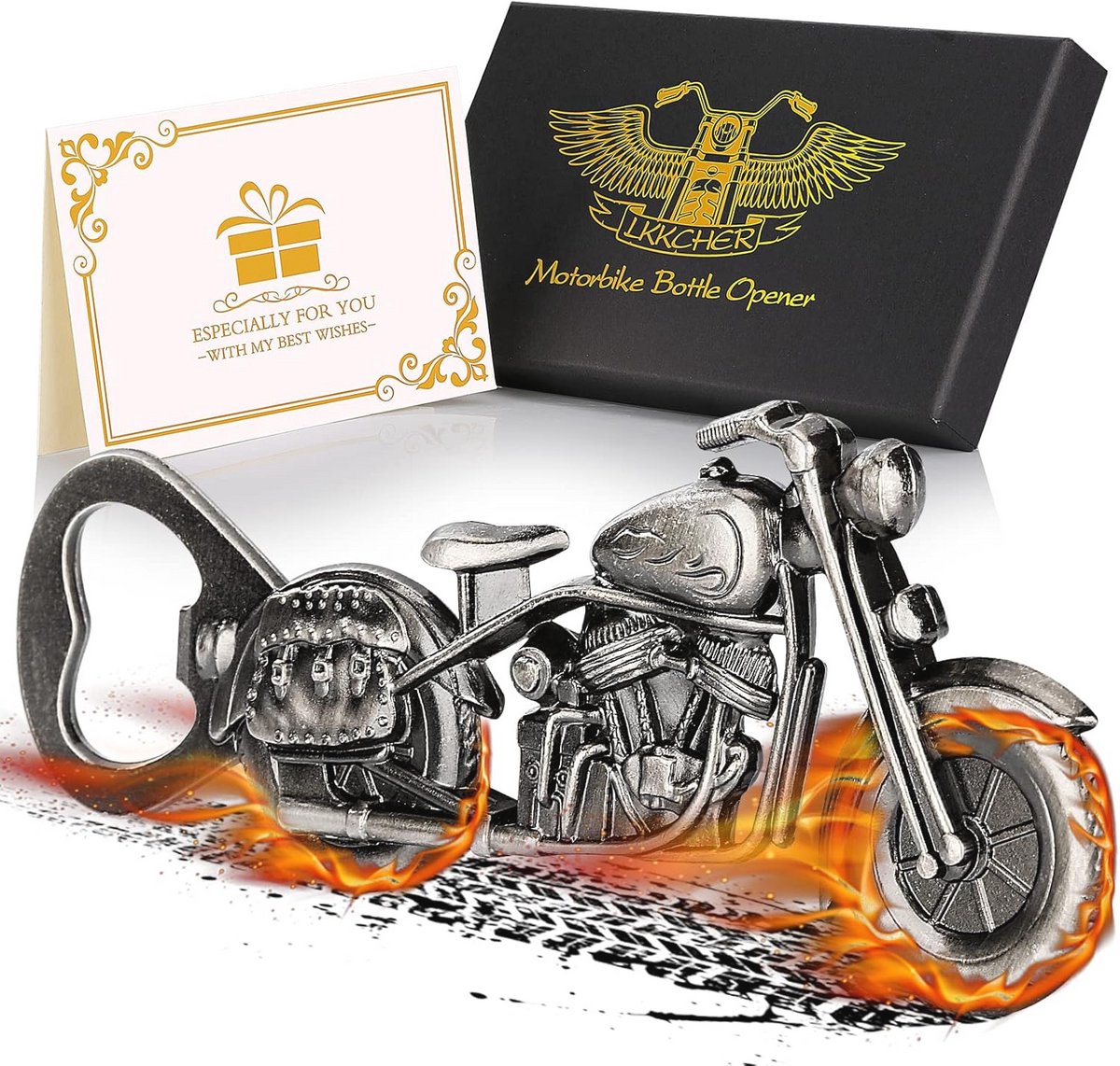 Vintage motorflesopener voor bierliefhebbers - Perfect cadeau voor mannen