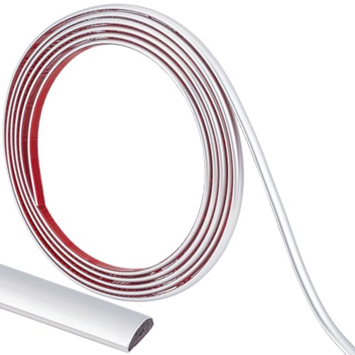 Flexibele Molding Trim Peel en Stick - Zilver Self-adhesive Waterdichte Wandspiegel Hoek Ronde Rand Tegel Trim Plafond Aanrecht Vloer Meubels Plint Grens Deur