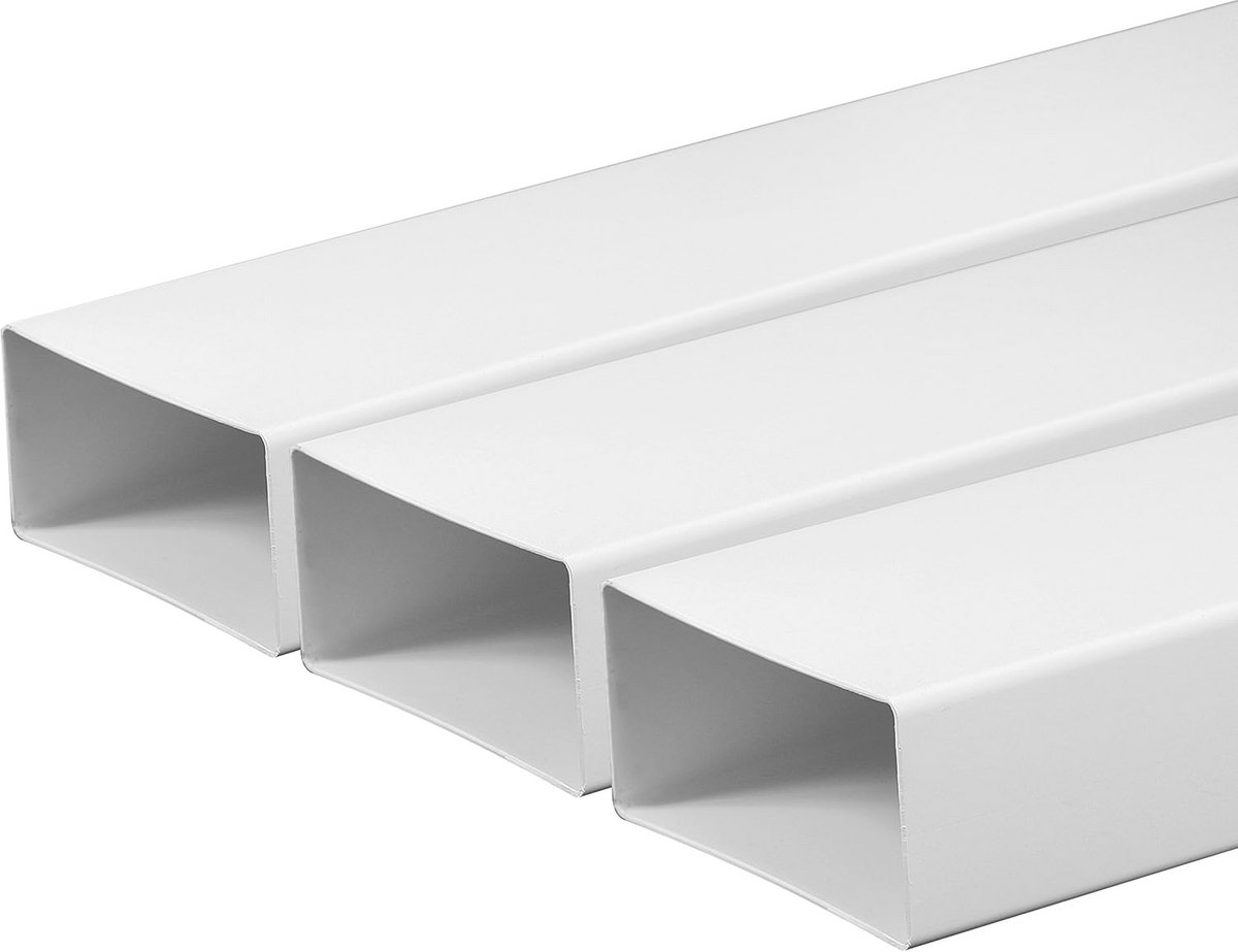 Ventilatie rooster - Afzuigkanaal - Lucht afvoeren - Vlakke constructie - 75 x 150 mm - Wit