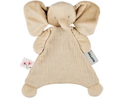 Nattou FanFan Baby Knuffeldoekje - 25 x 20 cm - Doudou Olifant - Baby Cadeau - Zand