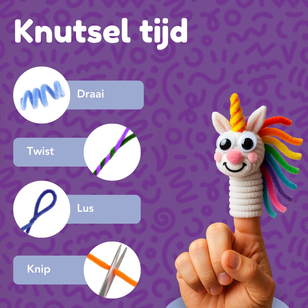 Vaive Pijpenragers & Wiebeloogjes 450-delig - Knutselset - Knutselen Meisjes & Jongens - Knutselkoffer - Knutselspullen Kinderen - Knutselpakketten — afbeelding 3