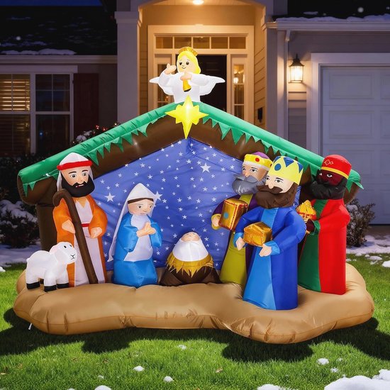 Joiedomi Opblaasbare kerstdecoratie 5 FT Puppy Opblaasbare V2 met