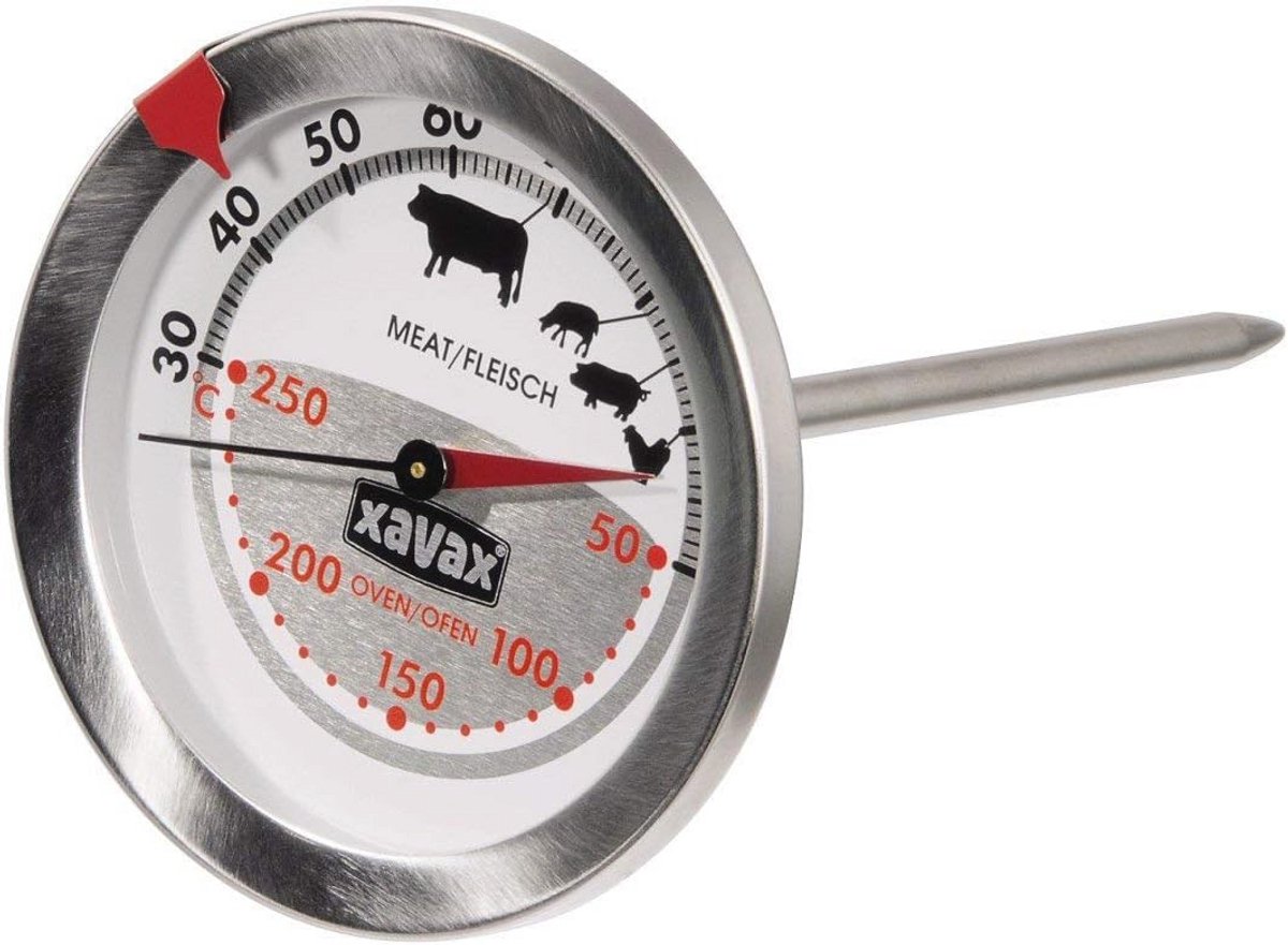 2-in-1 RVS Braadthermometer met Oventemperatuur