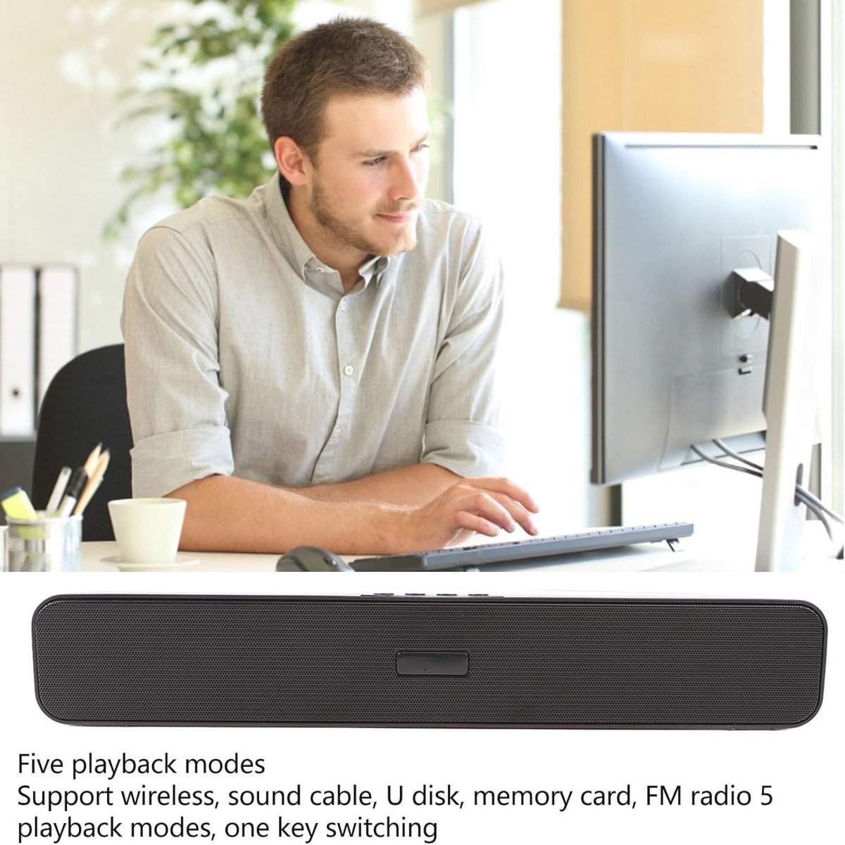 Draadloze Bluetooth Soundbar met 4D - afbeelding 2