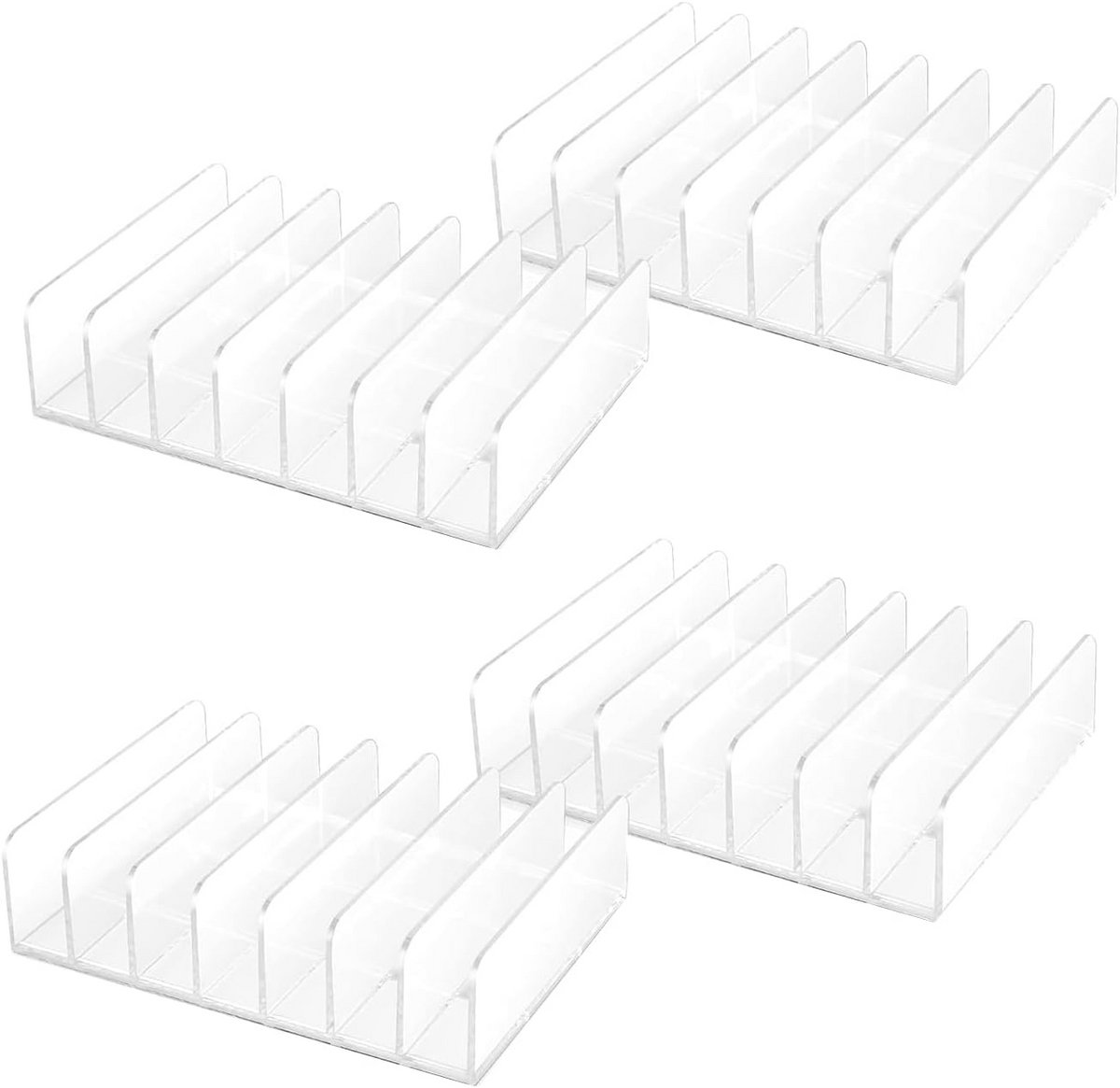 Doorzichtige CD-standaard - 4 Stuks Acryl CD Organizer en Archiveringssysteem
