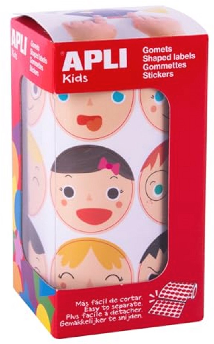 Emoties Gomets Roll Ø33 mm voor Kinderen - Wit