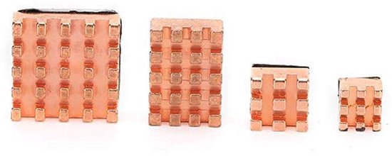 Haojiaho Koperen Koellichaam 40x40x6 Mm – Met Warmtegeleidingspad – Stil En Efficiënt Voor CPU/IC/PCB