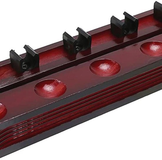 Biljart Wandhouder voor 6 Keus - Houten Snooker Pool Cue Wandrek - Perfect voor Thuis en Clubs — afbeelding 3