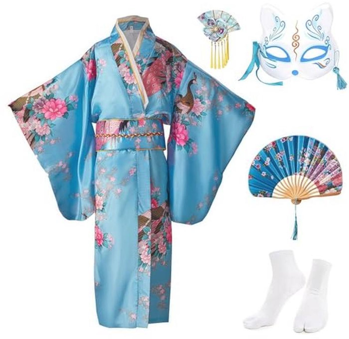 KRUIHAN Yukata Kimono, vintage vintage meisjeskimono, traditionele kleding, zijden stof, robe, bruiloftskleding, party, performance jurk